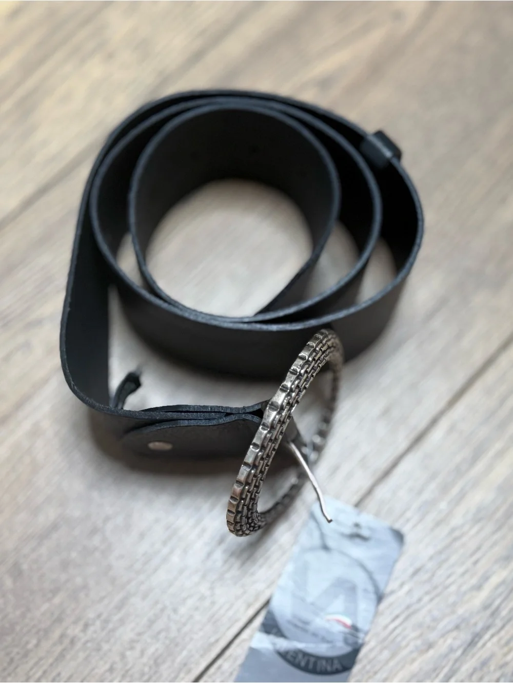 Valentina Made in Italy Dark Navy Genuine Leather Belt – Size M